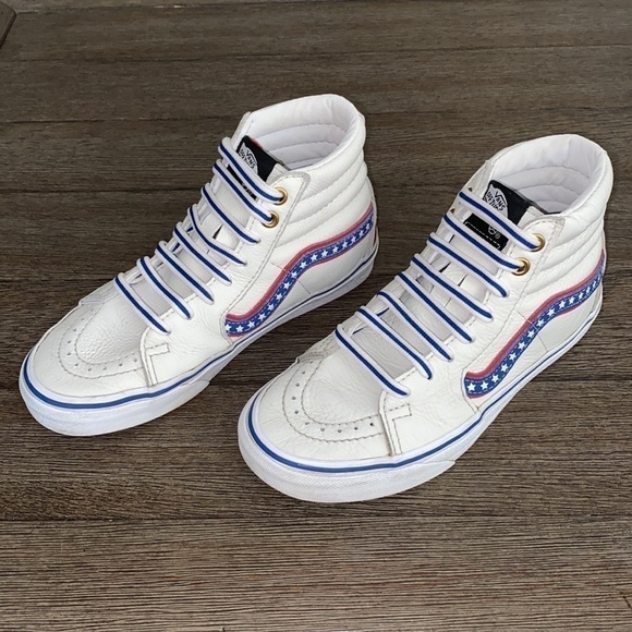 Vans Sk8-Hi Americana True WHITE RACING RED - Picture 3 of 7